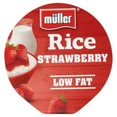 Müller Rice Strawberry Low Fat Pudding Dessert (Case of 12)  Adomoo